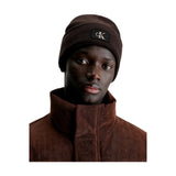 Baschi e berretti Uomo Calvin Klein - Monologo Patch Non-Rib Beanie - Marrone