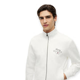Felpe senza cappuccio Uomo Tommy Hilfiger - Script Stack Fz Stand Collar - Bianco