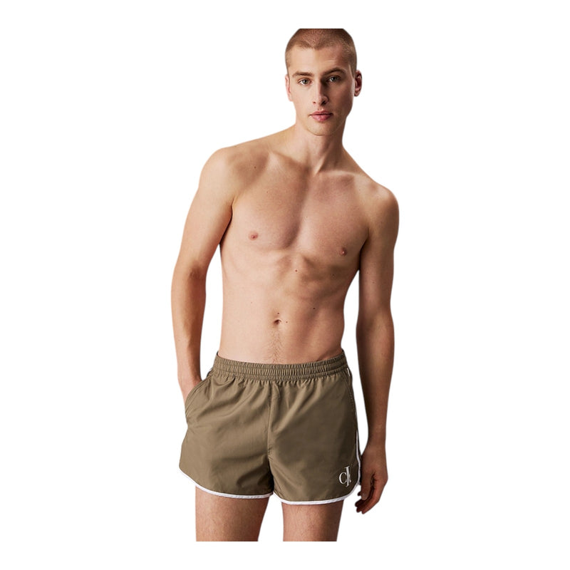 Pantaloncini e calzoncini Uomo Calvin Klein - Pantaloncini da bagno runner - CK Monogram - Verde