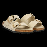 Sandali Donna Birkenstock - Arizona Big Buckle HEX shine oyster, Natural Lea - Avorio