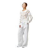 Pullover filo Donna Alpha Studio - Giro M/L Boxy - Panna