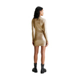 Vestiti casual Donna Calvin Klein - Metallic Long Sleeve Dress - Oro