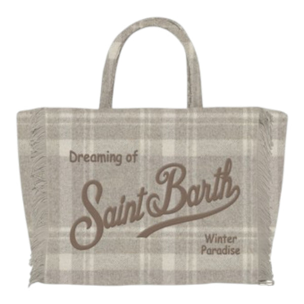 Pochette e Clutch Donna Mc2 Saint Barth - Colette Felt Hand Bag With Strap - Beige