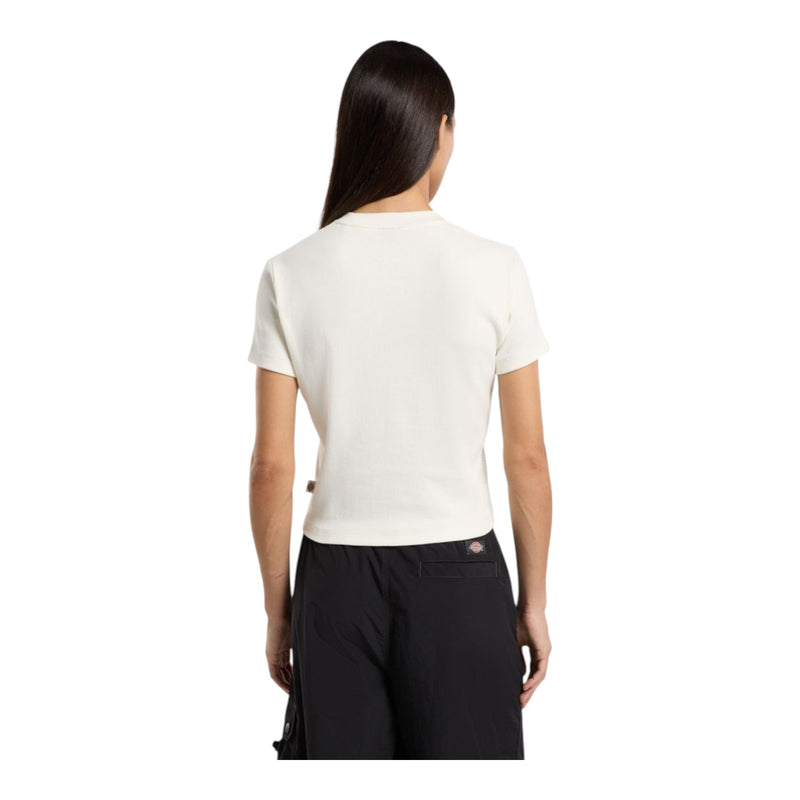 T-shirt Donna Dickies - Lewistown Embro Ss Tee W Egret - Bianco