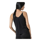 Canotte e top Donna Surkana - Top con bretelle e dettaglio - Nero