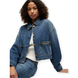 Giubbini Donna Tommy Hilfiger - Cropped Jacket Cam Mid - Denim