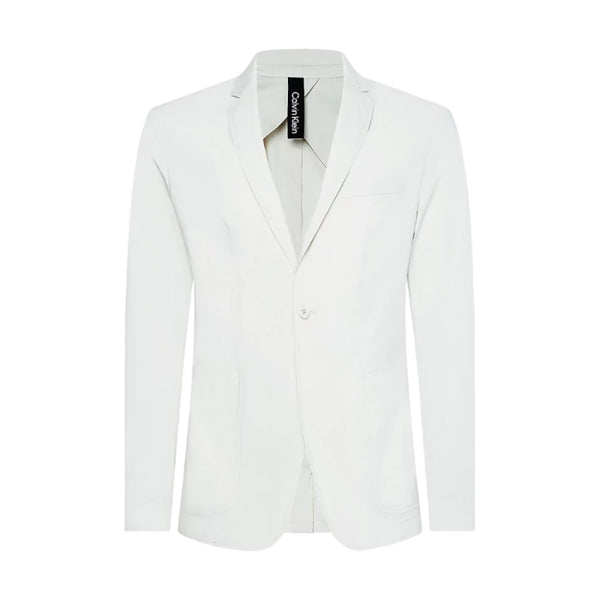 Giacche Uomo Calvin Klein - Paper Cotton Stretch Blazer - Beige