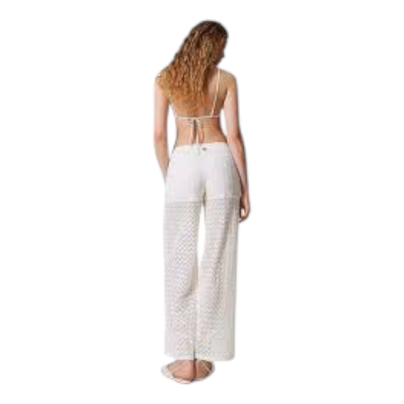 Pantaloni Donna Twinset - Pantalone Palazzo - Bianco