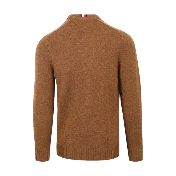 Maglioni Uomo Tommy Hilfiger - Multi Htr Merino Crew Neck - Marrone