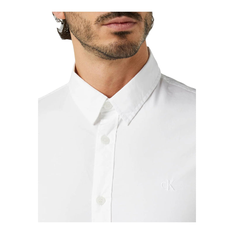 Camicie casual Uomo Calvin Klein - Slim Stretch Shirt - Bianco