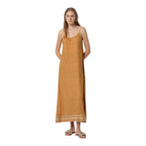 Vestiti casual Donna Surkana - Vestito a spalline lungo - Cammello