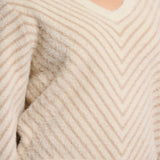 Maglioni Donna RINO & PELLE - Knitted V-neck sweater - Beige