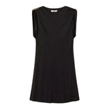 Vestiti casual Donna Twinset - Mini Abito Smanicato Con Ricamo Spalle - Nero