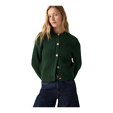 Cardigan Donna Levi's - Luna Shell Button Cardi Mountain View - Verde