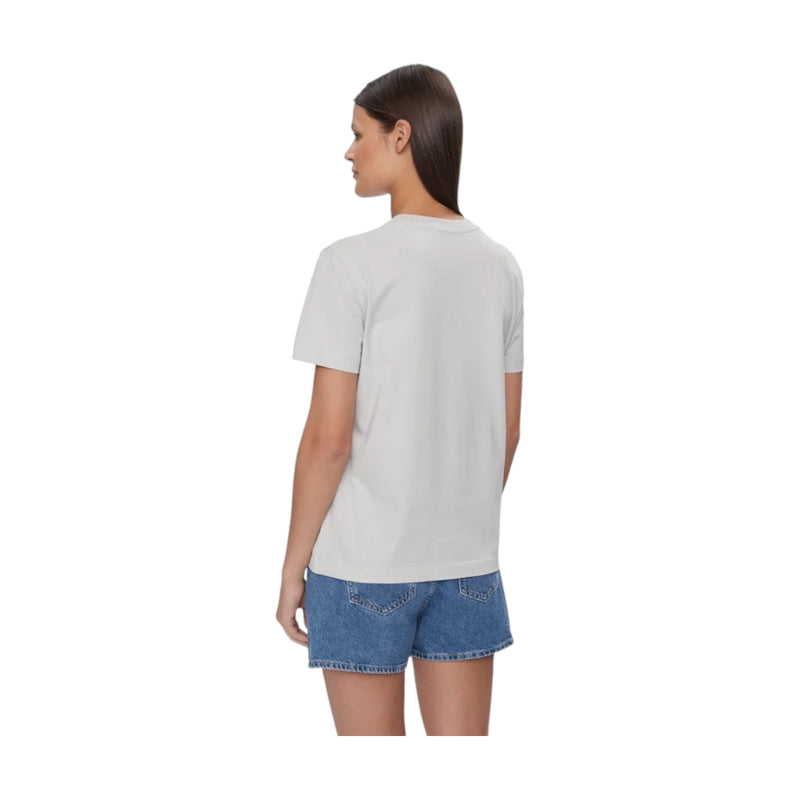 T-shirt Donna Calvin Klein - Diffused Monologo Regular Tee - Bianco