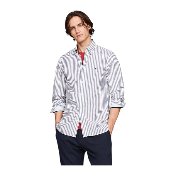 Camicie casual Uomo Tommy Hilfiger - Natural Soft Poplin Stp Rf Shirt - Blu