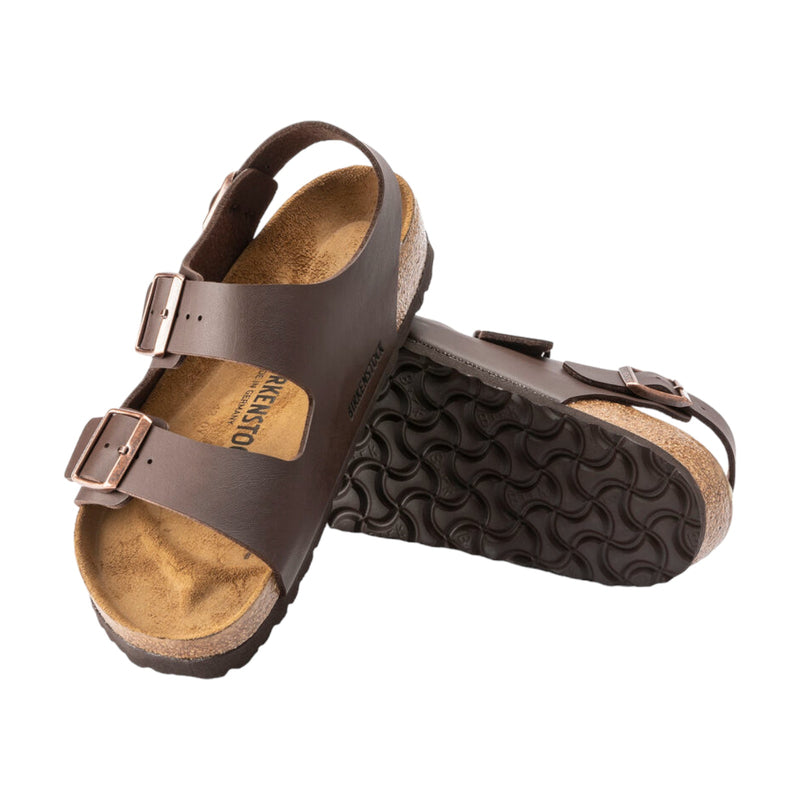 Sandali Unisex Birkenstock - Milano dark brown, Birko Flor Calz.S - Marrone