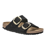 Sandali Donna Birkenstock - Arizona Big Buckle Nubuck Leather - Nero
