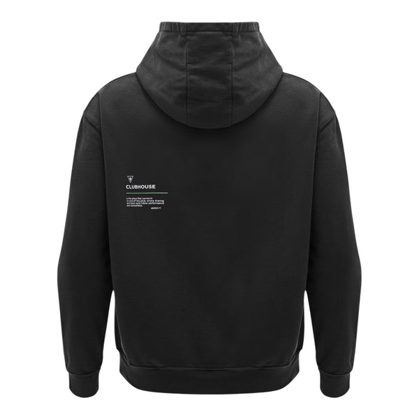 Felpe con cappuccio Uomo MACRON CLUB HOUSE - Mch Cf Lewis Hoodie Hlf Black - Nero