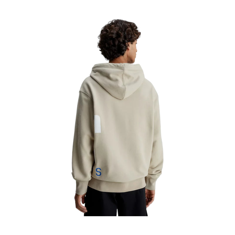 Felpe con cappuccio Uomo Calvin Klein - Bold Institutional Hoodie - Beige