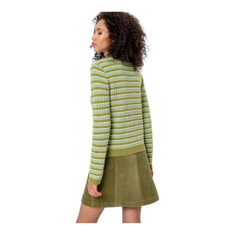 Maglie Donna Surkana - Maglia a righe, scollo rotondo - Verde