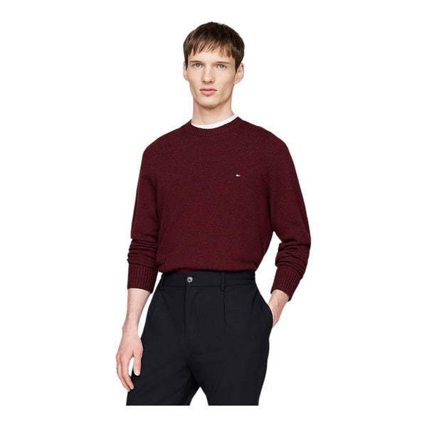 Maglie a manica lunga Uomo Tommy Hilfiger - Lambswool Crew Neck - Bordeaux