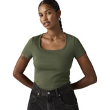T-shirt Donna Levi's - Essential Sqrd Neck Tee - Verde