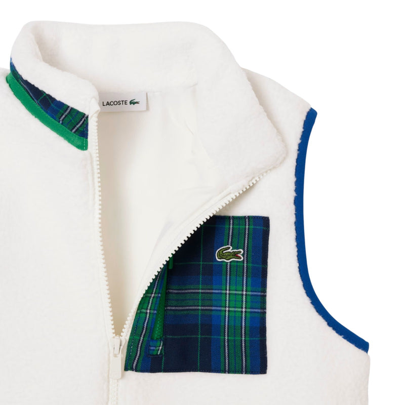 Gilet Bambino Lacoste - Lcb Sherpa Vest - Bianco