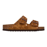 Sandali Unisex Birkenstock - Arizona Rivet Suede Leather - Cammello