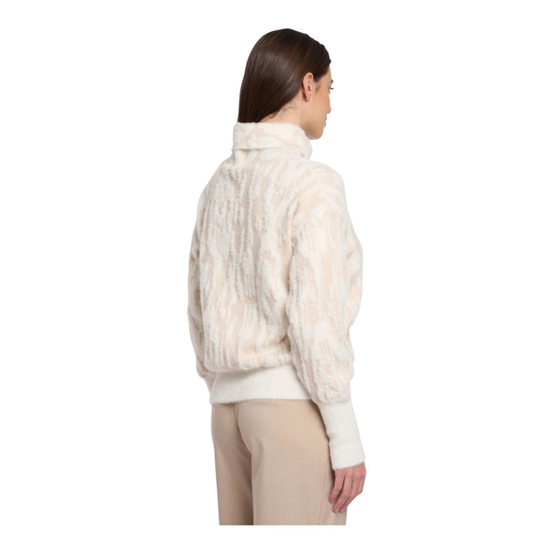 Maglioni Donna RINO & PELLE - Boxy turtleneck sweater - Panna