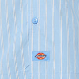 Camicie casual Uomo Dickies - Venedocia Stripe Shirt Ss Endless Sky - Celeste