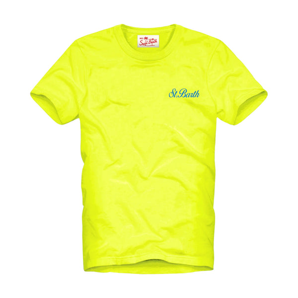 T-shirt Uomo Mc2 Saint Barth - T Shirt Garment Dyed - Giallo