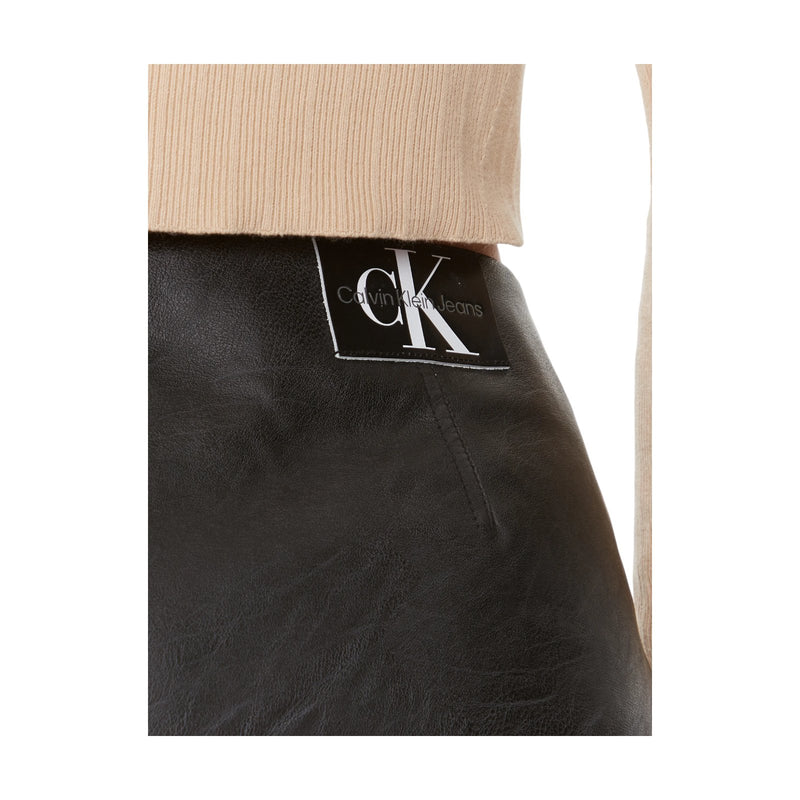 Gonne casual Donna Calvin Klein - Faux Leather Skirt - Nero