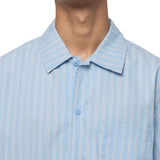 Camicie casual Uomo Dickies - Venedocia Stripe Shirt Ss Endless Sky - Celeste