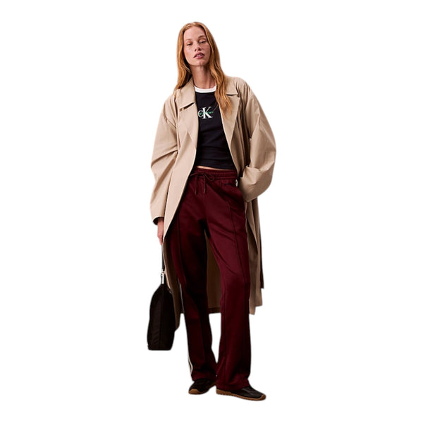 Pantaloni Donna Calvin Klein - Hgh Shn Frnch Trry T - Bordeaux
