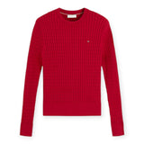 Maglioni Donna Tommy Hilfiger - Cotton Cable Fine Gg C-Nk Swt - Fucsia