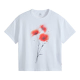 T-shirt Donna Levi's - Gr Vintage Tee - Blurry Flower Bright White - Bianco
