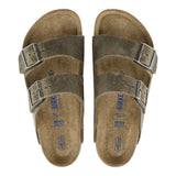 Sandali Uomo Birkenstock - Arizona SFB faded khaki, Oiled Leather - Verde