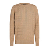 Maglie Uomo Tommy Hilfiger - Classic Cable Crew Neck - Beige