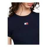 T-shirt Donna Tommy Hilfiger - Tjw Slim Badge Rib Tee - Blu