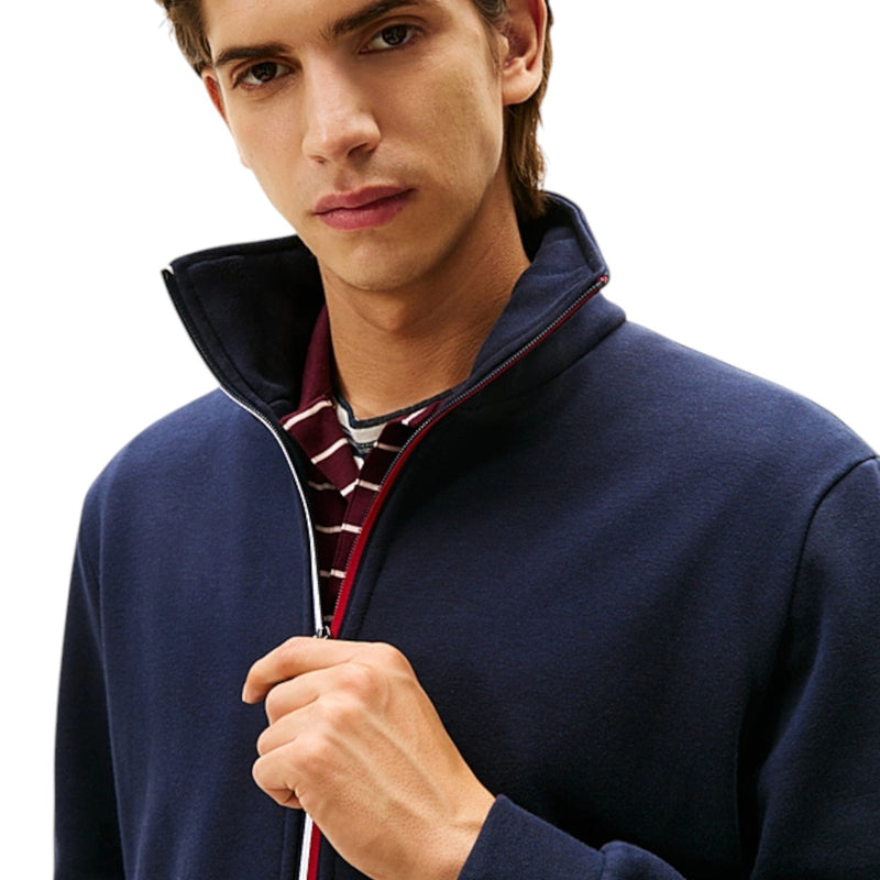 Felpe senza cappuccio Uomo Tommy Hilfiger - Global Stripe Zip Through - Blu