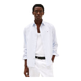 Camicie casual Uomo Tommy Hilfiger - Flex Poplin Bold Stripe Rf Shirt - Azzurro