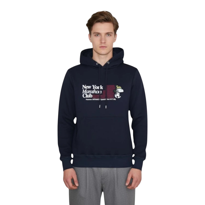 Felpe con cappuccio Uomo In The Box - Felpa Hoodie Snoopy Marathon Club - Blu