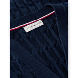 Cardigan Donna Tommy Hilfiger - Mid Gg Cable Vest Cardi - Blu