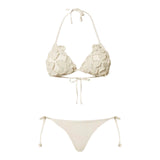 Coordinati Donna Twinset - Bikini (Triangolo Tendina+Tanga Lacci) - Vaniglia