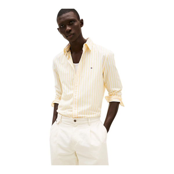 Camicie casual Uomo Tommy Hilfiger - Flex Poplin Bold Stripe Rf Shirt - Giallo