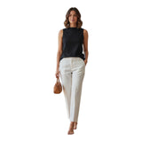 Canotte e top Donna Alpha Studio - Collo Tiffany S/M Popeline Shapes - Nero