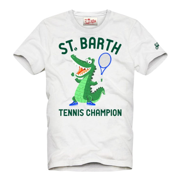T-shirt Bambini Unisex Mc2 Saint Barth - T-Shirt Boy Cotton Classic T Shirt - Bianco
