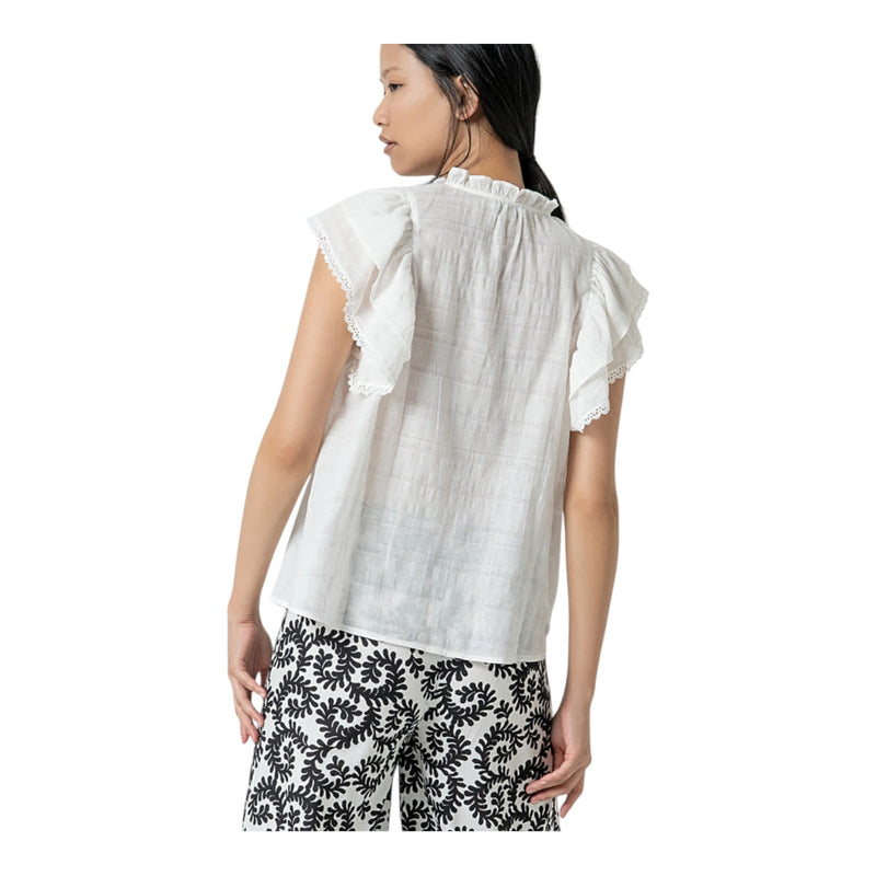 Canotte e top Donna Surkana - Top svasato - Bianco