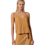Canotte e top Donna Surkana - Top a spalline - Cammello